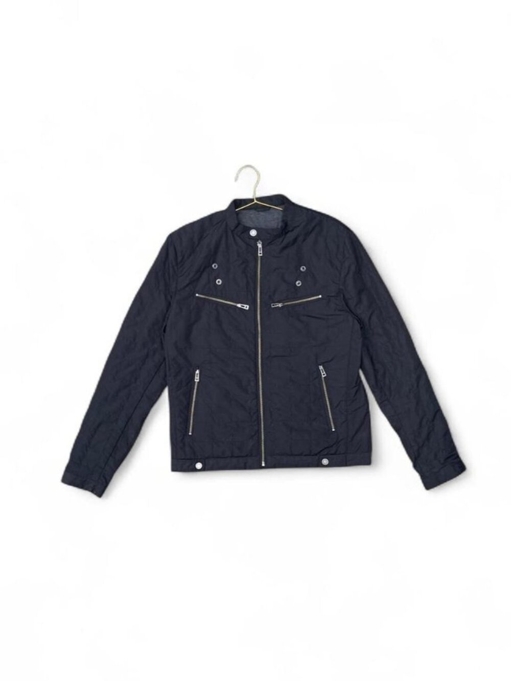Zadig & Voltaire Homme Kast Black Quilted Wolf Moto Jacket L